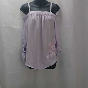 A.Byer lavender top with cute flowers on side